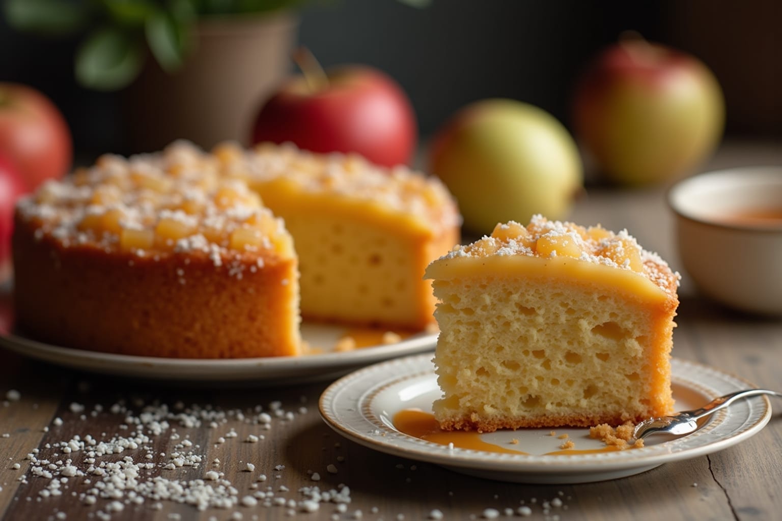 Saftige Apfel-Marzipan-Kuchen zum Selbermachen