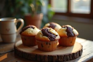 Saftige Donauwellen Muffins für deinen Kaffeetisch