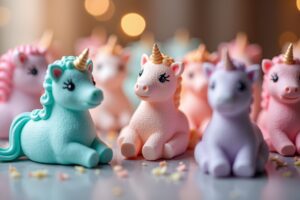 13 Einhorn Zuckerfiguren für besondere Feste