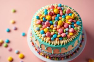 Geburtstagstorte mit Smarties selber machen