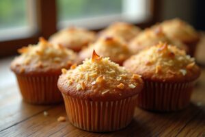 12 leckere Muffins mit Kokosraspeln